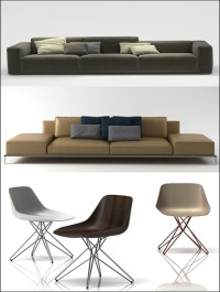 Design Connected Poliform Sofa and Chair
