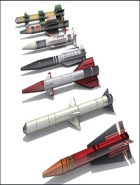 14 3d Weapons Collection OBJ with textures