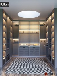 SENZAFINE walk-in closet from Poliform