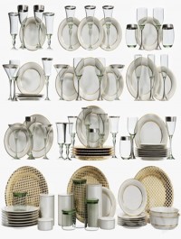 Classic glasses and dishes
