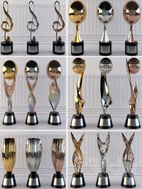 Award Prize Cup Trophy Set 18 Piece Decorative Objects