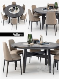 Poliform Sophie chair Home Hotel table