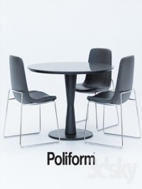 Tables Chairs Poliform Ventura, Flute