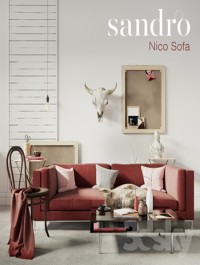 SANDRO Nico Sofa Claret set