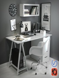 Desk in the Scandinavian style