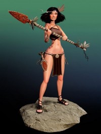 Island Warrior Girl 3D model