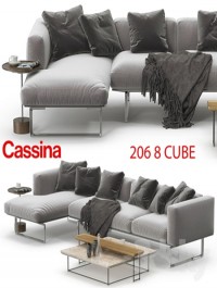 Cassina 206 8 CUBE sofa corner set