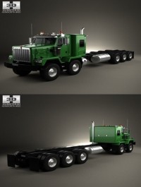 Kenworth C500 Chassis Truck 5axle 2001 3D model