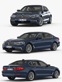 2017 BMW 5-Series Luxury Line 3D Model
