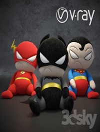 Soft toys superheroes of the DC universe