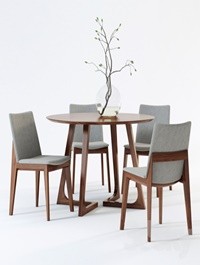 Scandinavian Designs Fuchsia Dining Chair Cress Round Dining Table