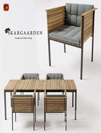 Skargaarden Haringe armchair + table