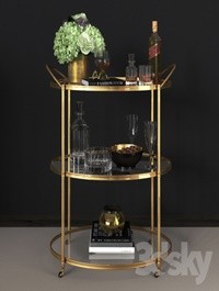 Arteriors Connaught Bar Trolley