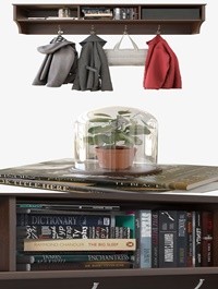 Cgtrader Wall Shelf With Clothes 3D model