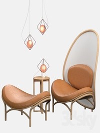 Lounge chair leather chips