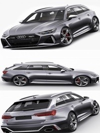 Audi RS6 avant 2020 3D model