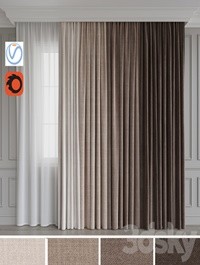 A set of curtains 12 Beige gamma