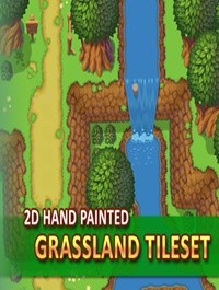 2D Hand Painted Grassland Tileset