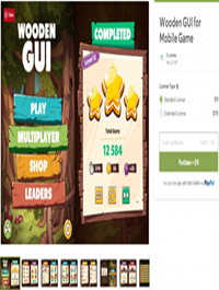 Wooden GUI for Mobile Game