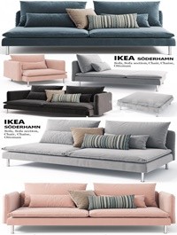 Sofas chairs couch ottoman Ikea SODERHAMN