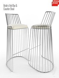 Bride Veil Bar Counter Stool