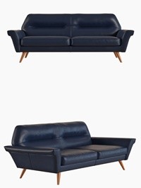 West Elm Denmark Leather Loveseat
