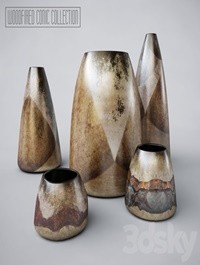 A collection of vases Woodfired conic collection