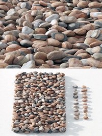 Collection pebble river Collection of river pebbles