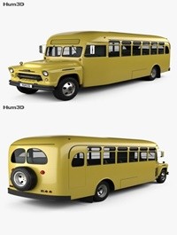 Chevrolet 6700 School Bus 1955 3D model