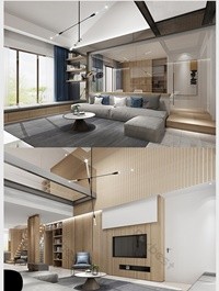 Modern Hong Kong style home improvement renderings Decors & 3D Models Template MAX