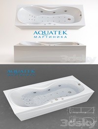 Acrylic bathtub Akvatek Martinique