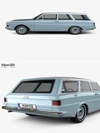 Ford Taunus 12M station wagon 1967 3D model