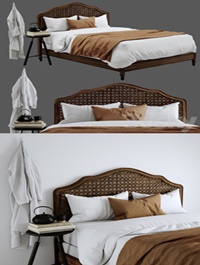 RH Lorraine Caned Bed