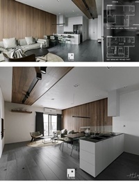 Interior Kitchen Livingroom By NguyenHaiLong