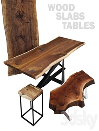 Wood slabs tables