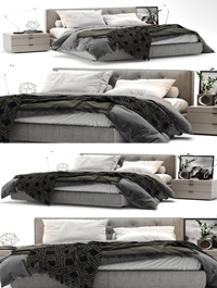 Modern style bed model combination