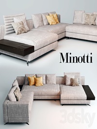 Minotti white sofa