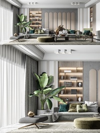 Modern light luxury living room