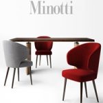 Minotti chair ASTON table MORGAN