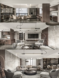 Modern minimalist restaurant kitchen