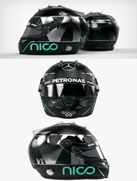 Nico Rosberg 2016 style Racing helmet