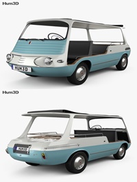 Fiat 600 Multipla Marinella 1958 3D model