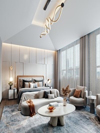 Modern luxury master bedroom