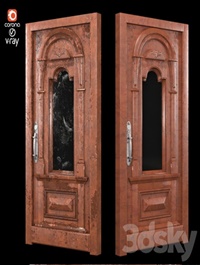 Aged and mocha wooden door