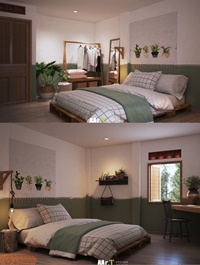 Bedroom Interior Scene By Hoang Thong