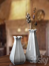Vase gray with craquelure