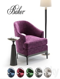 Baker Carnelian Lounge Chair