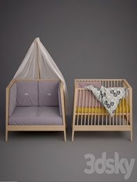 Baby cot Linea by Leander