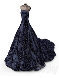 Evening dress on a mannequin