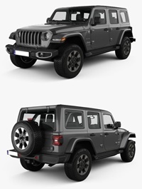 Jeep Wrangler Unlimited Sahara 2018 3D Model